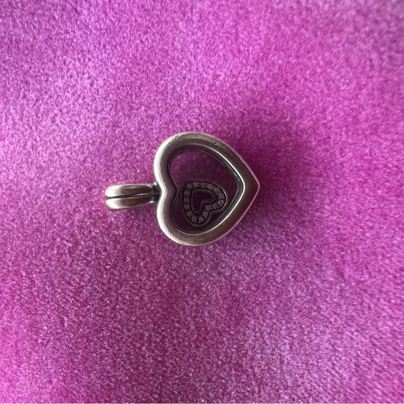 Authentic Pandora Small Floating Heart Locket Pendant - Picture 1 of 8